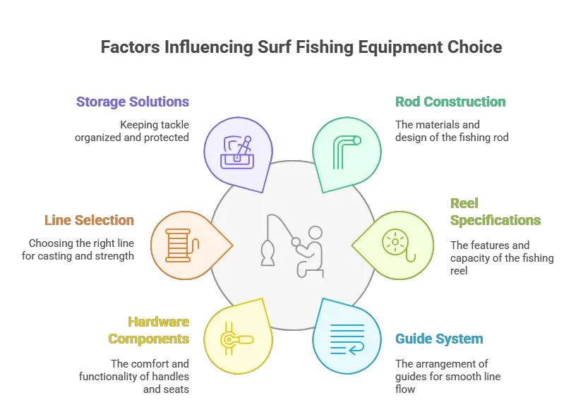 Essential Features to Consider - visual selection Essential Features to Consider Surf fishing Equipment's - visual selection