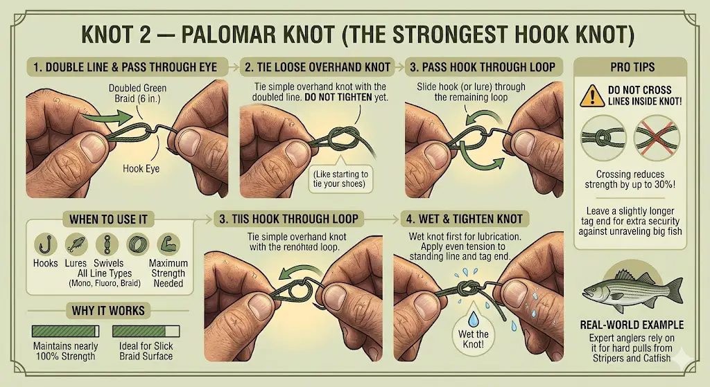 Palomar Knot (strongest Hook Knot)